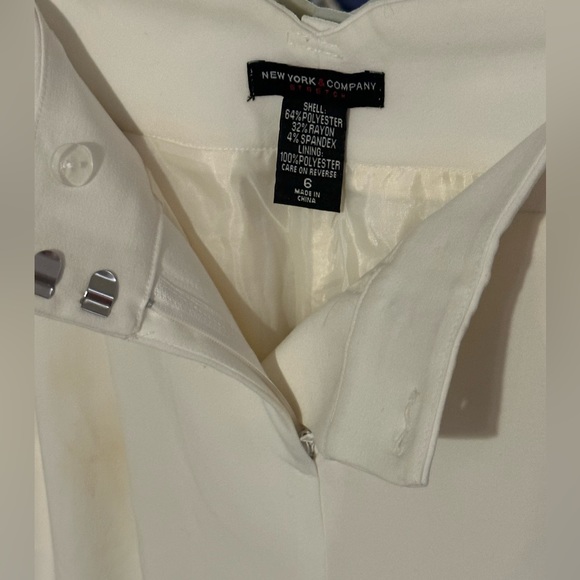 White, NY&C Relaxed fit, Business Professional Work Trousers, Size 6 - Picture 5 of 5